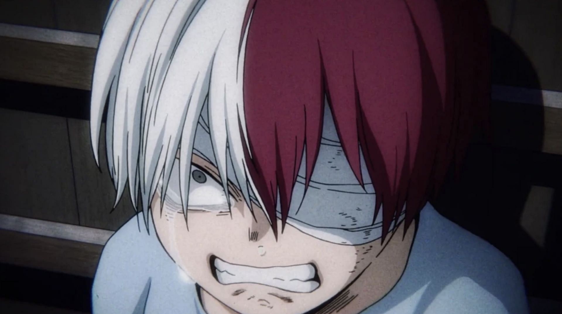 Young Shoto Todoroki as seen in anime (Image via Studio Bones)
